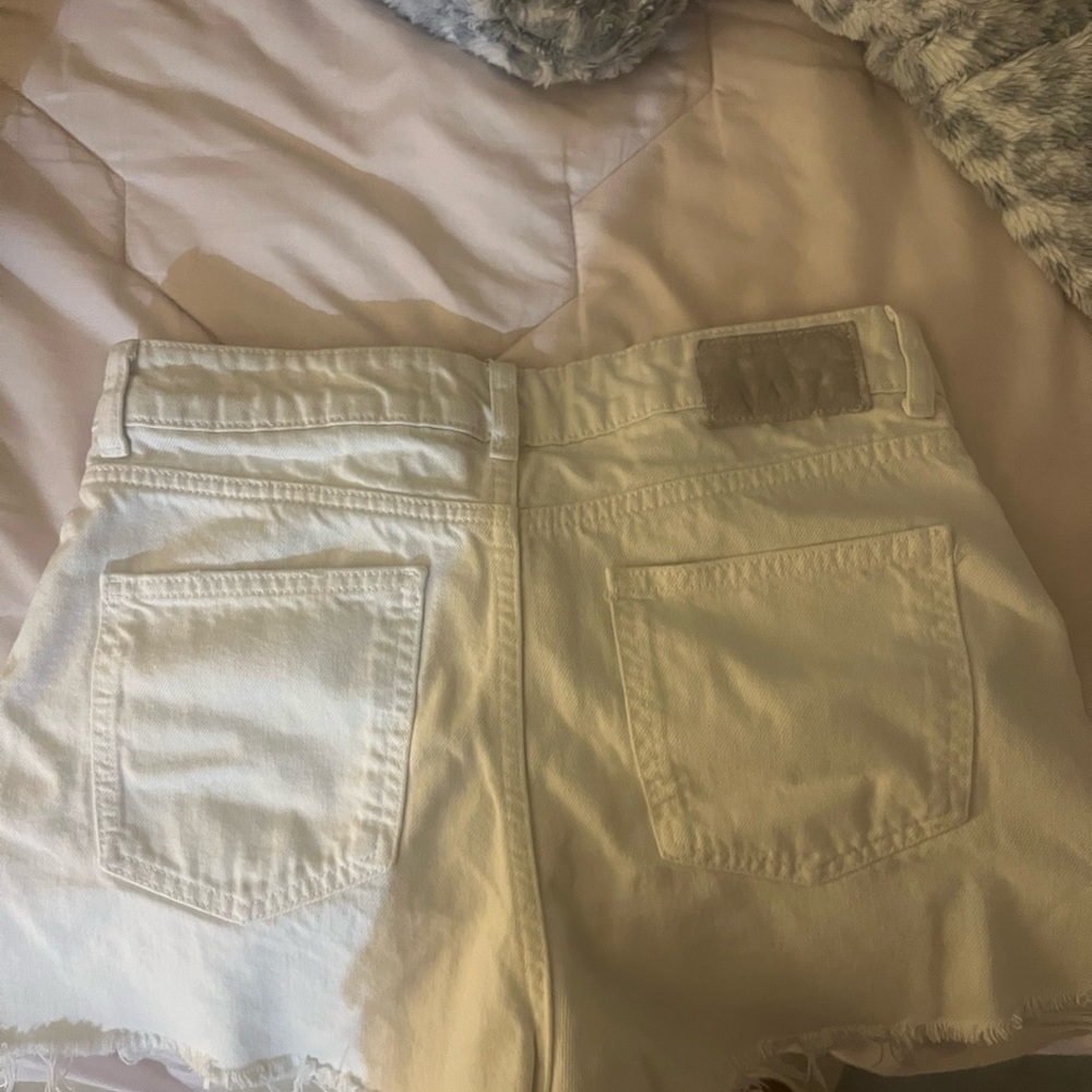 Zara white jean shorts